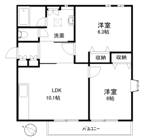 サンセールの物件間取画像